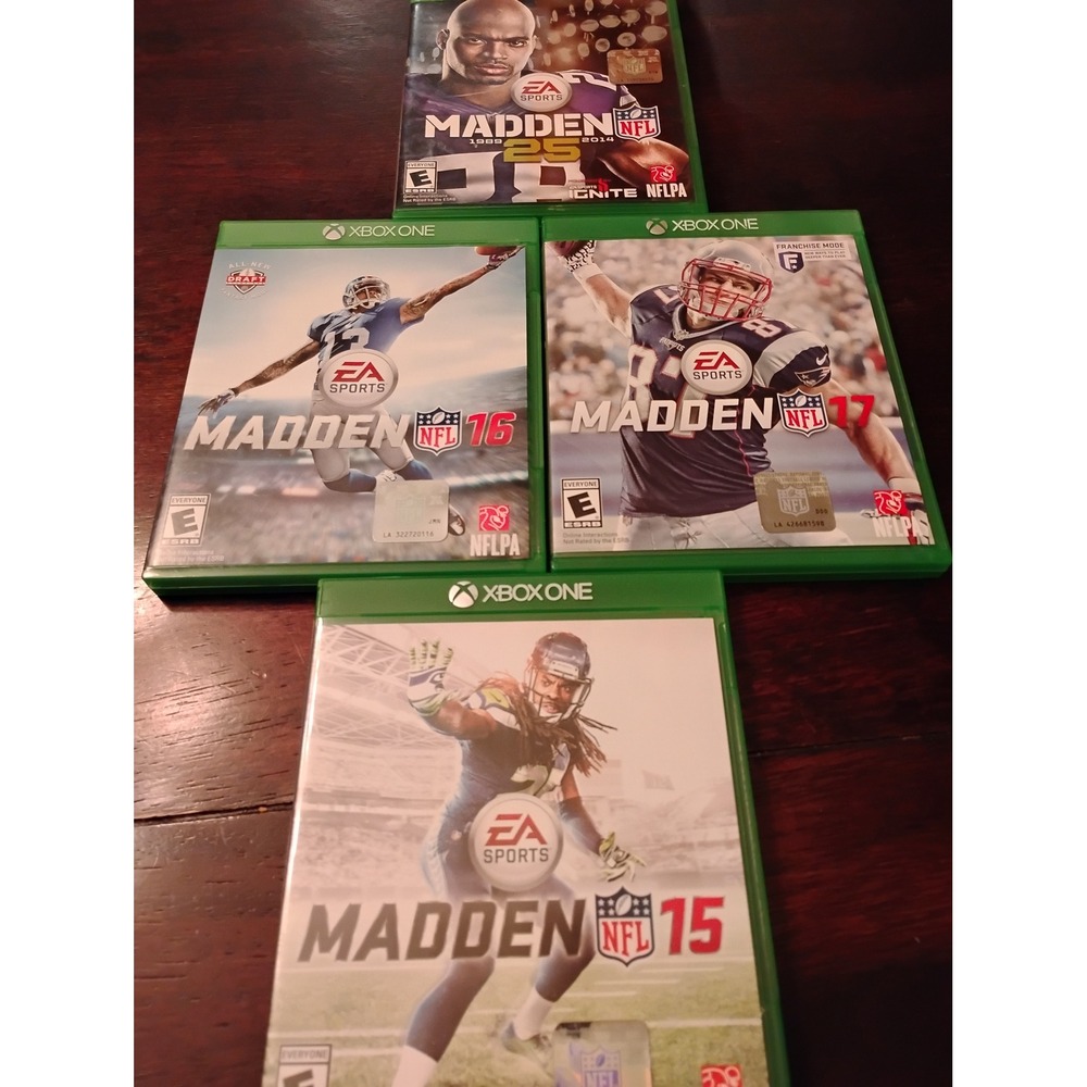 Madden NFL Xbox One Game Lot 25 15 16 17 EA Sports Football Bundle 4 Games